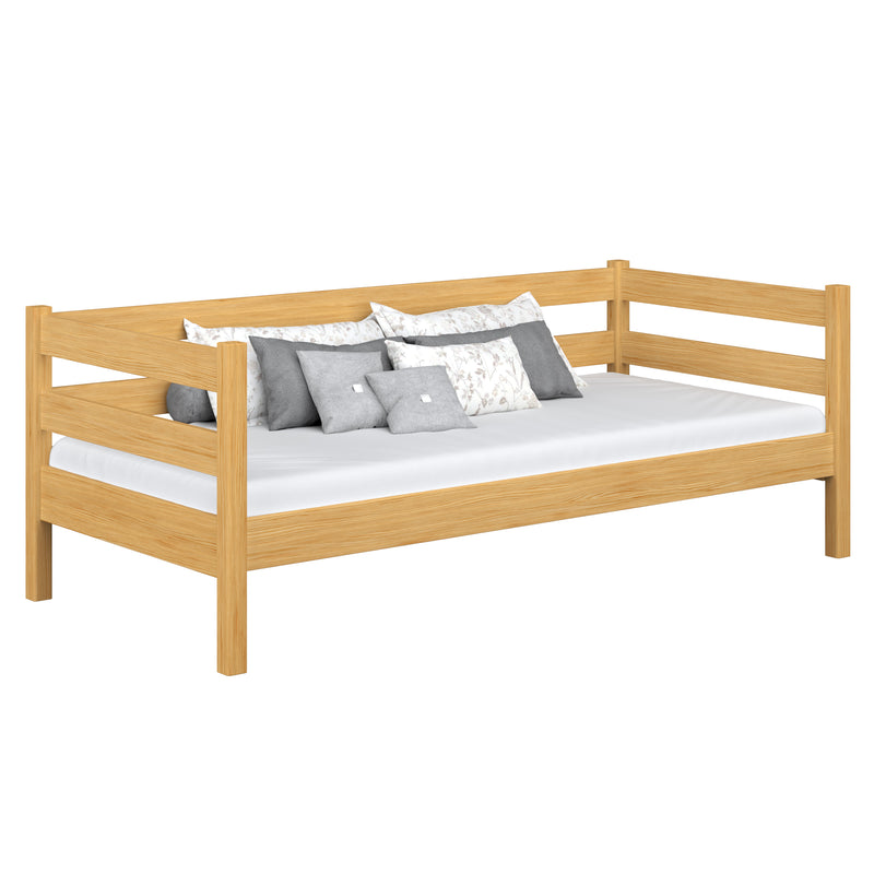 Sofa bed wooden natural pine – children’s room, Scandinavian style Nizio