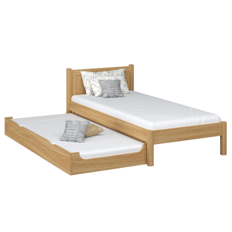 Bett mit Schublade für Matratze Natureiche – Kinderzimmer, scandi Nizio
