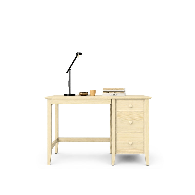 Desk with 3 drawers pine clear pine – office and youth room, scandi