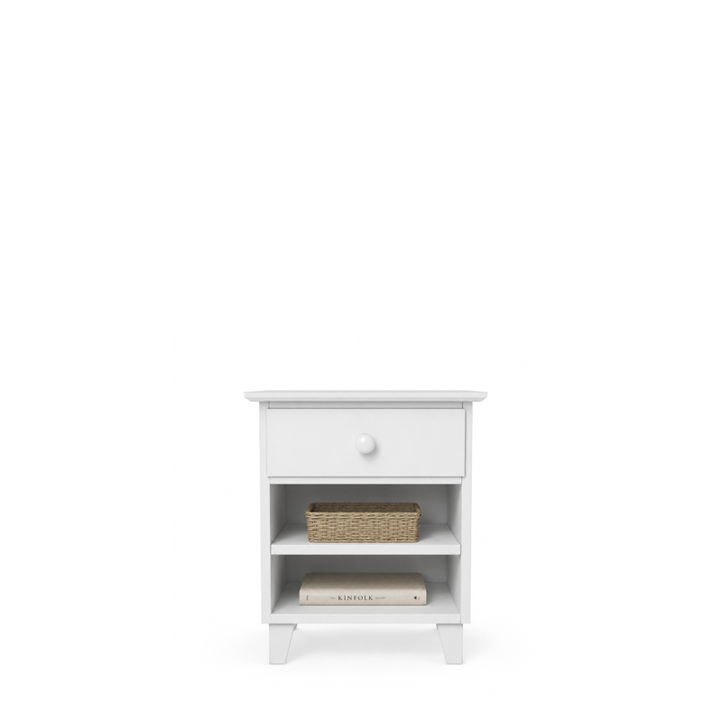 Holznachttisch 1S N02 Scandi weiß