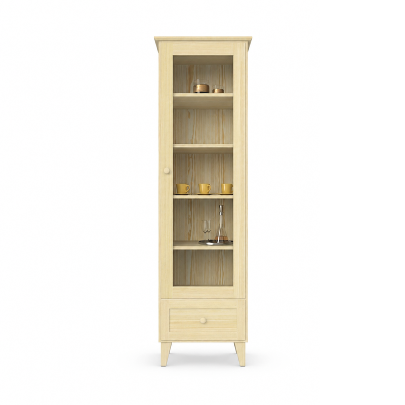 Pine display cabinet 1S 57 Scandi clear pine