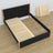Doppelbett Schwarz mit Eiche aus Holz – Maße und Schema, Nizio Home