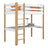 Hochbett mit Schreibtisch aus Holz weiß-eiche – Kinderzimmer, scandi Nizio