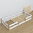 Wooden low bed N01 white / oak