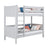 Etagenbett Aschgrau – Leiter und Schutzgitter aus Holz, Nizio Home