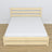 Doppelbett mit Schublade aus Holz Kiefer farblos – Schrägansicht, Scandi-Schlafzimmer