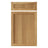 Solid oak furniture front – front view, natural wood grain, Nizio