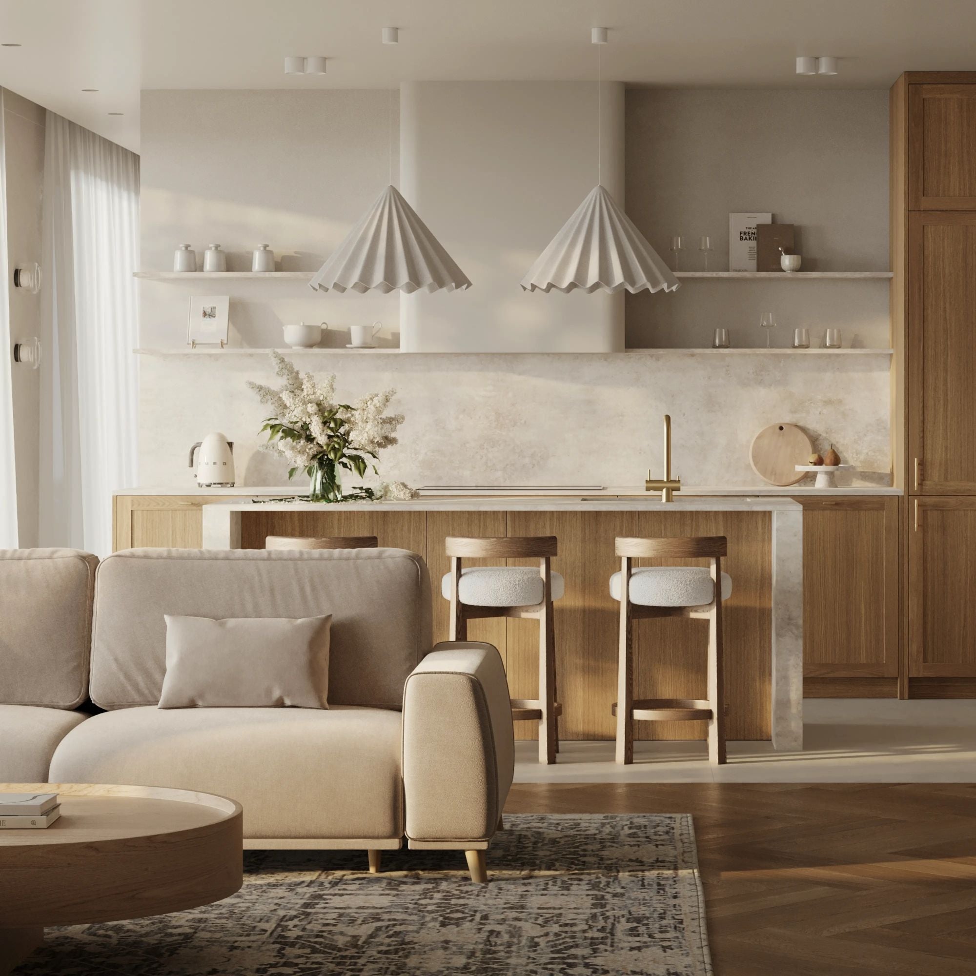Oak front panel Nizio – front view, available formats and dimensions