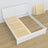 Wooden double bed with drawer N02 white