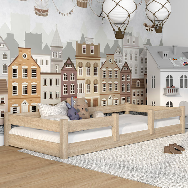 Oak low bed N01 oak bleached