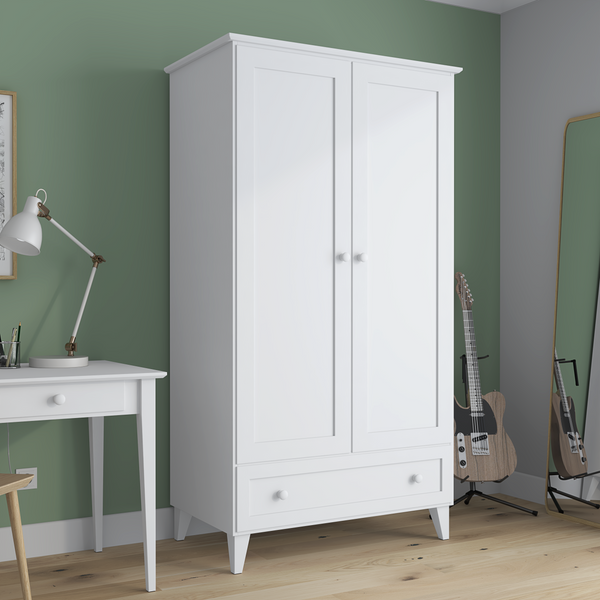 Holzschrank 2D1S Scandi weiß