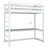 White Wooden Loft Bed with Desk – Scandi Room Arrangement, Nizio