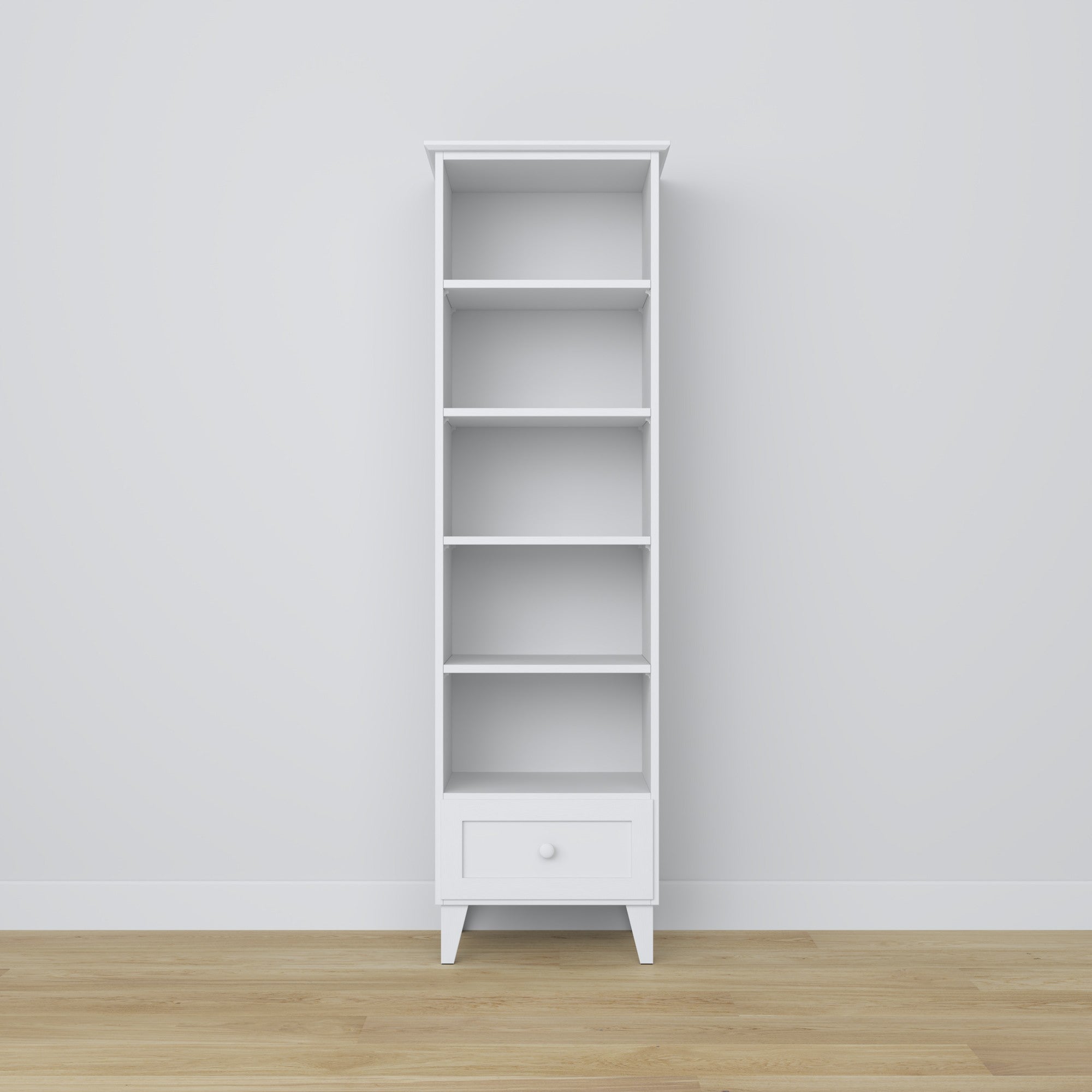 Regal 1S 57 Scandi Holzelemente in Wunschfarbe RAL/NCS – Massivholz, Nizio