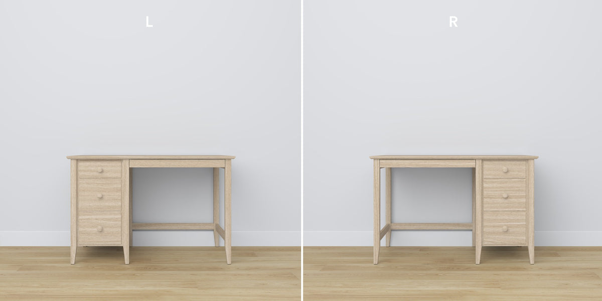 Schreibtisch 3S Eiche Eiche gebleicht im Arbeitszimmer – skandinavische Einrichtung, Nizio