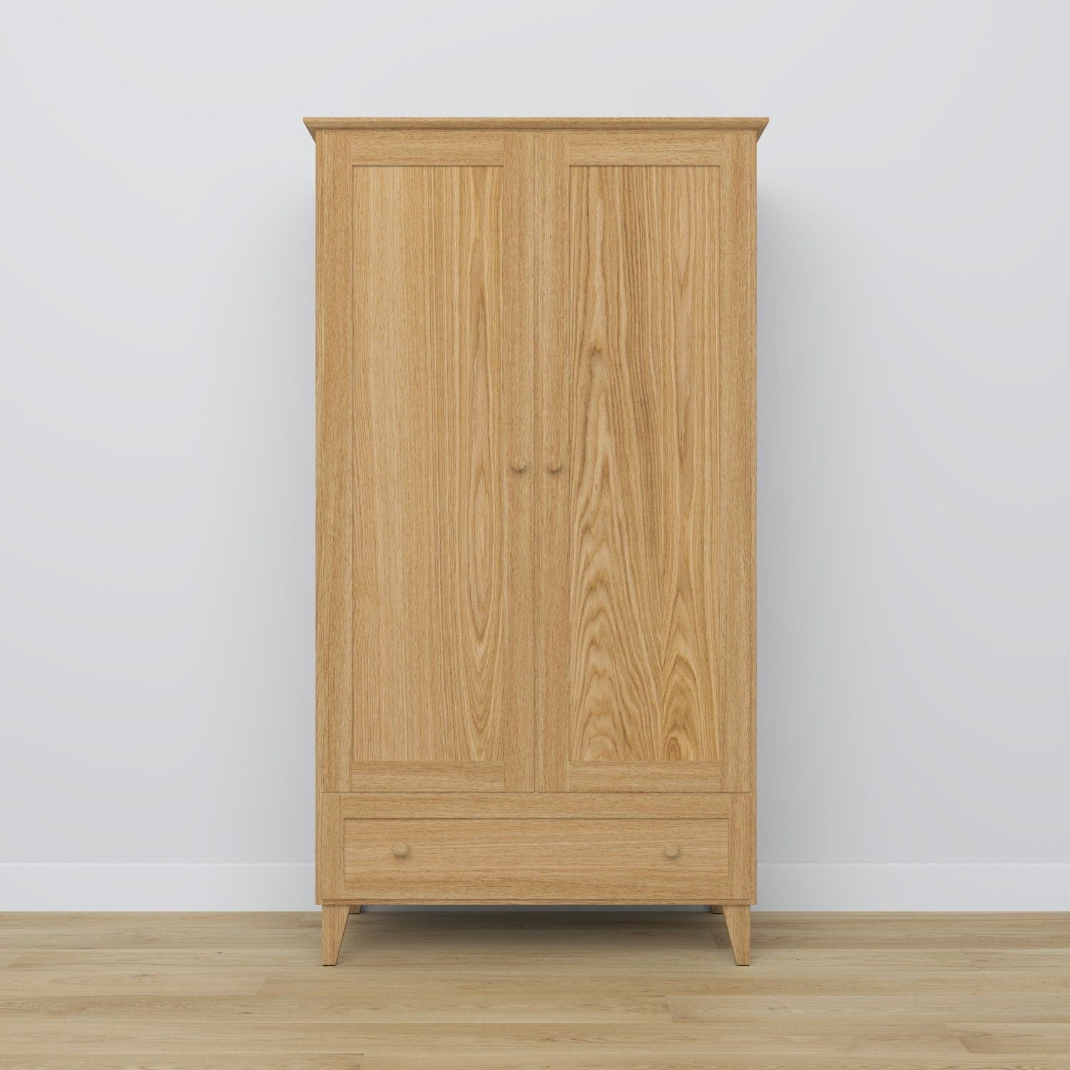 Oak wardrobe 2D1S Scandi oak natural
