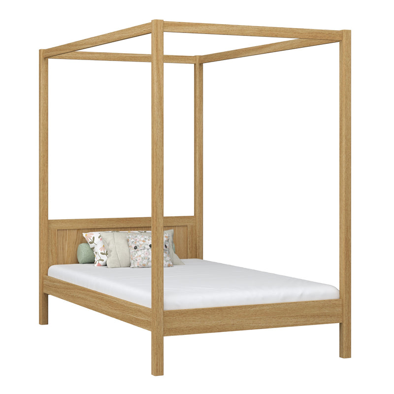 Himmelbett aus Eiche, Natureiche – Kinderzimmer, skandinavischer Stil Nizio