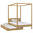 Himmelbett mit Baldachin und Schublade für Matratze Eichenholz Natureiche – Kinderzimmer Scandi