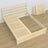 Doppelbett Kiefer farblos aus Holz – Maße und Schema, Nizio Home
