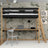 Hochbett mit Schreibtisch aus Holz schwarz-eiche – Kinderzimmer, scandi Nizio