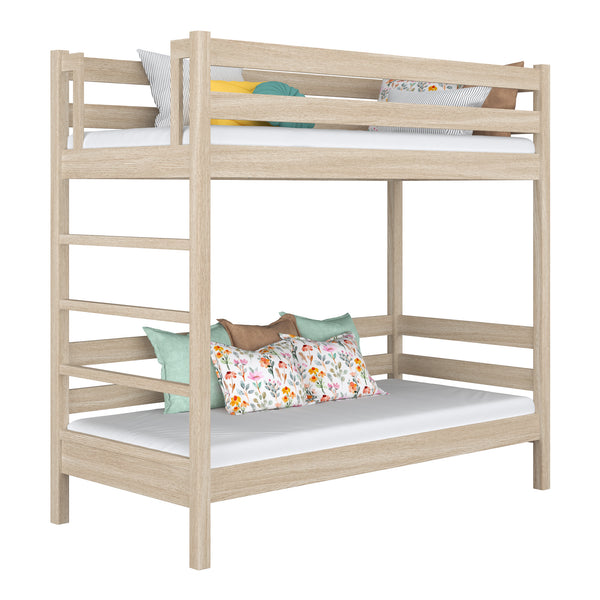 Etagenbett Eiche gebleicht aus Eichenholz – Kinderzimmer, Massivholz, skandinavischer Stil