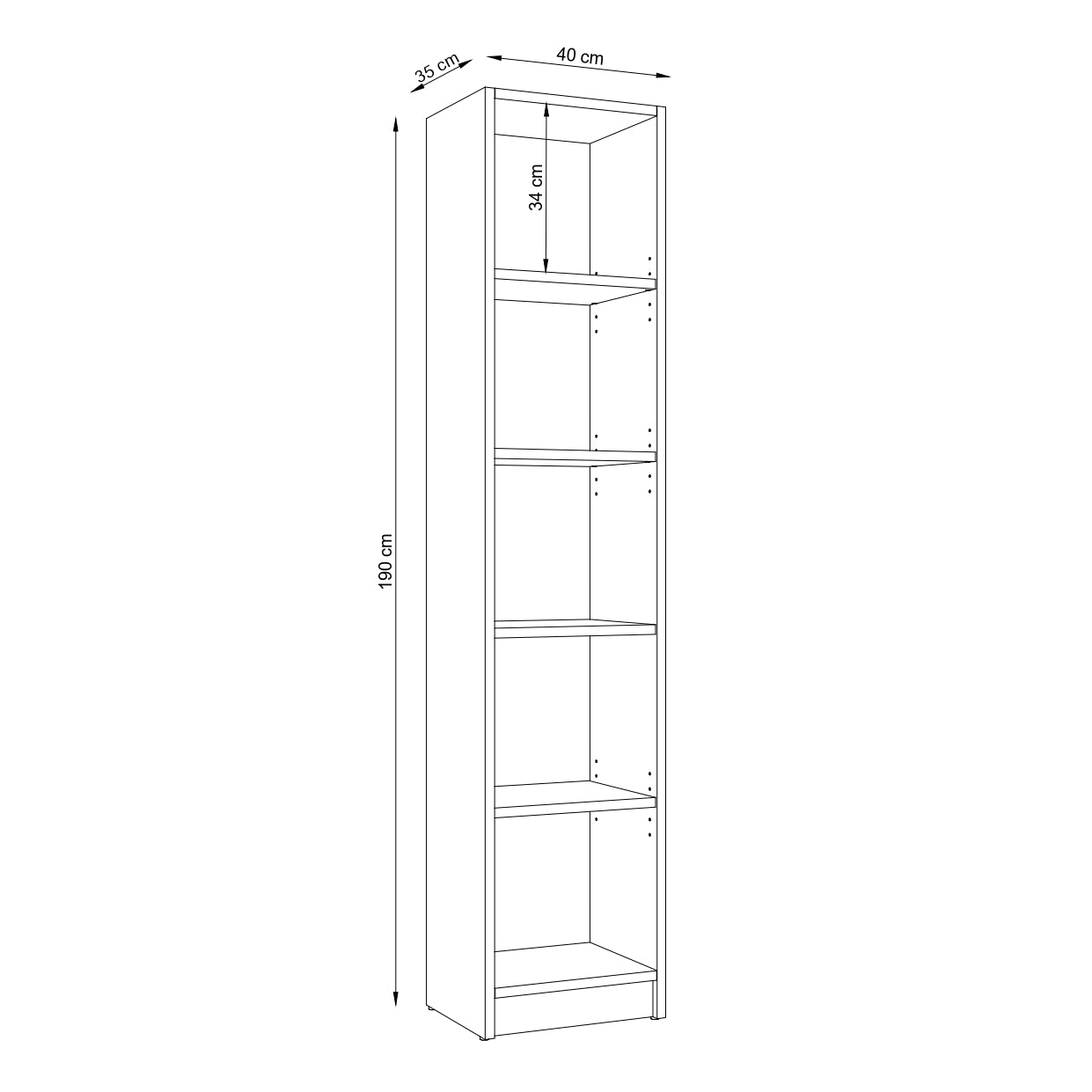 Wooden shelf N01 natural pine
