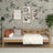 Dębowe łóżko sofa N01 dąb naturalny – widok ogólny, lite drewno dębowe