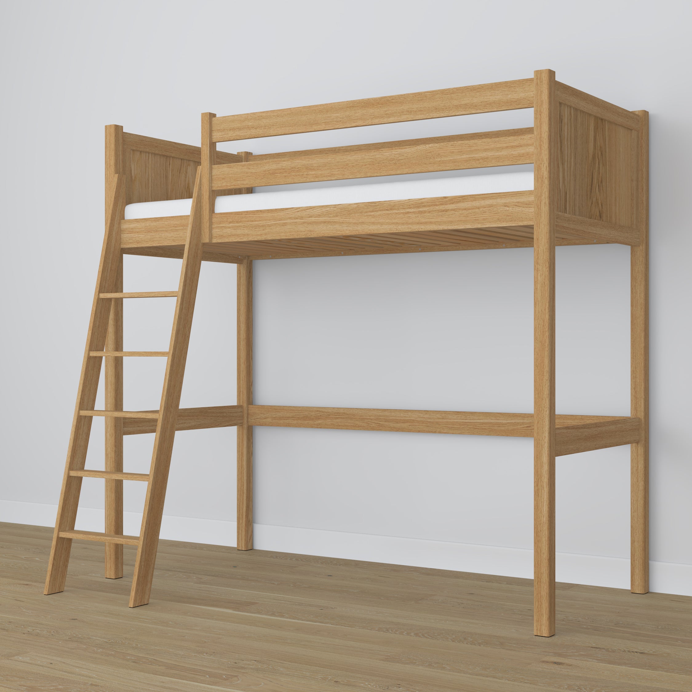 Hochbett Natureiche im Kinderzimmer – Scandi-Einrichtung, Eichenholz