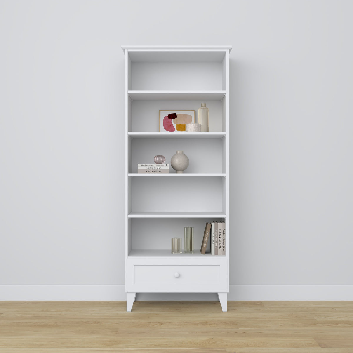 Regal 1S 80 Scandi Holz in Wunschfarbe RAL/NCS – Massivholz, Nizio