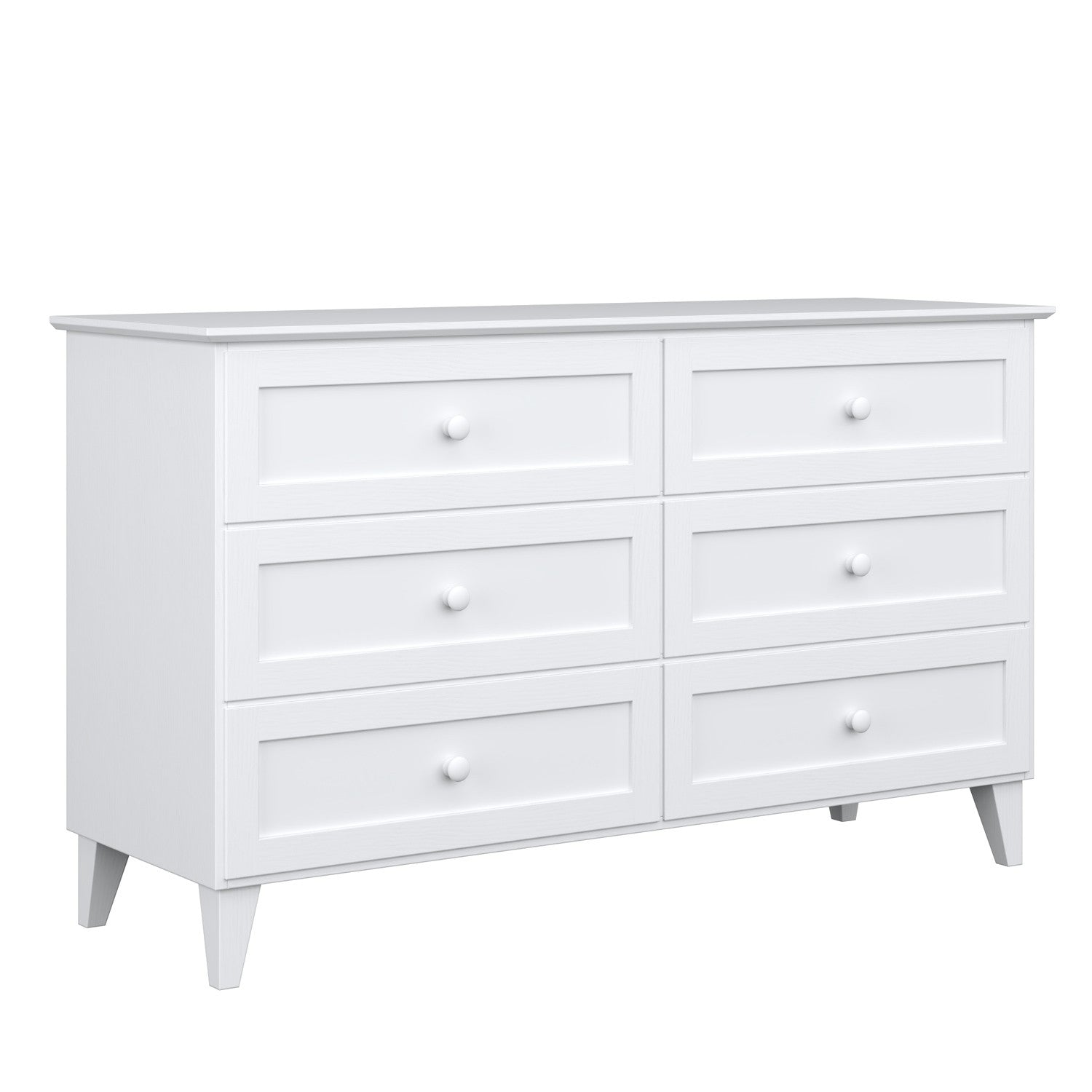 Kommode 6S Weiß 154 cm aus Holz – Maße und Schema, Nizio