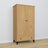 Oak wardrobe 2D1S Scandi oak natural / black