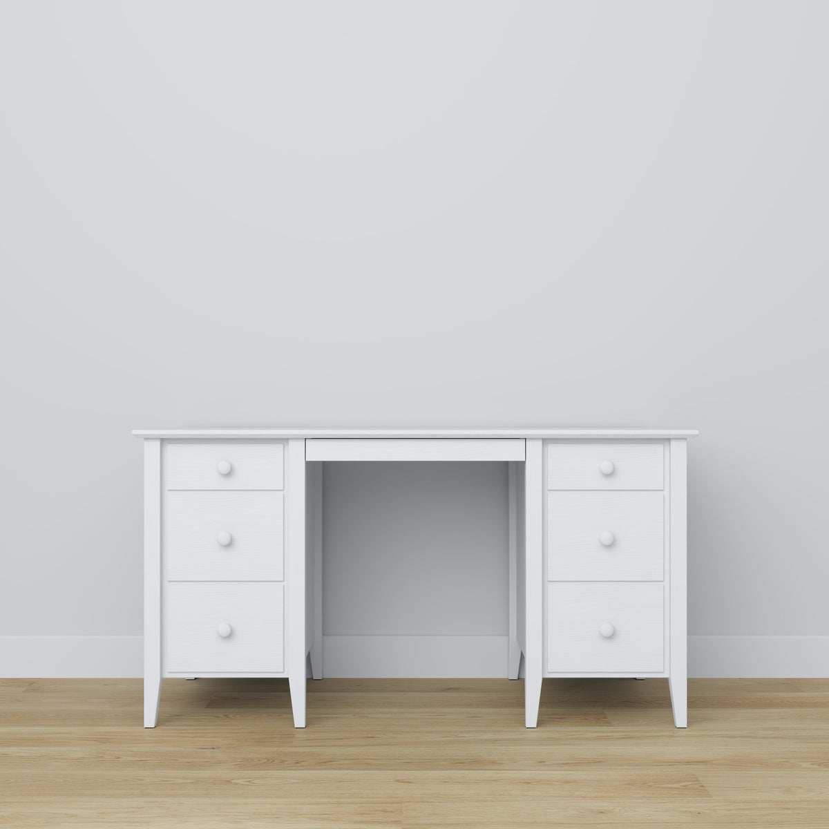 Schreibtisch 6S Scandi Holz in Wunschfarbe RAL/NCS – Massivholz, Nizio