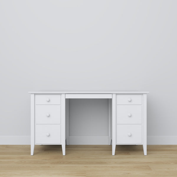 Schreibtisch 6S Scandi Holz in Wunschfarbe RAL/NCS – Massivholz, Nizio