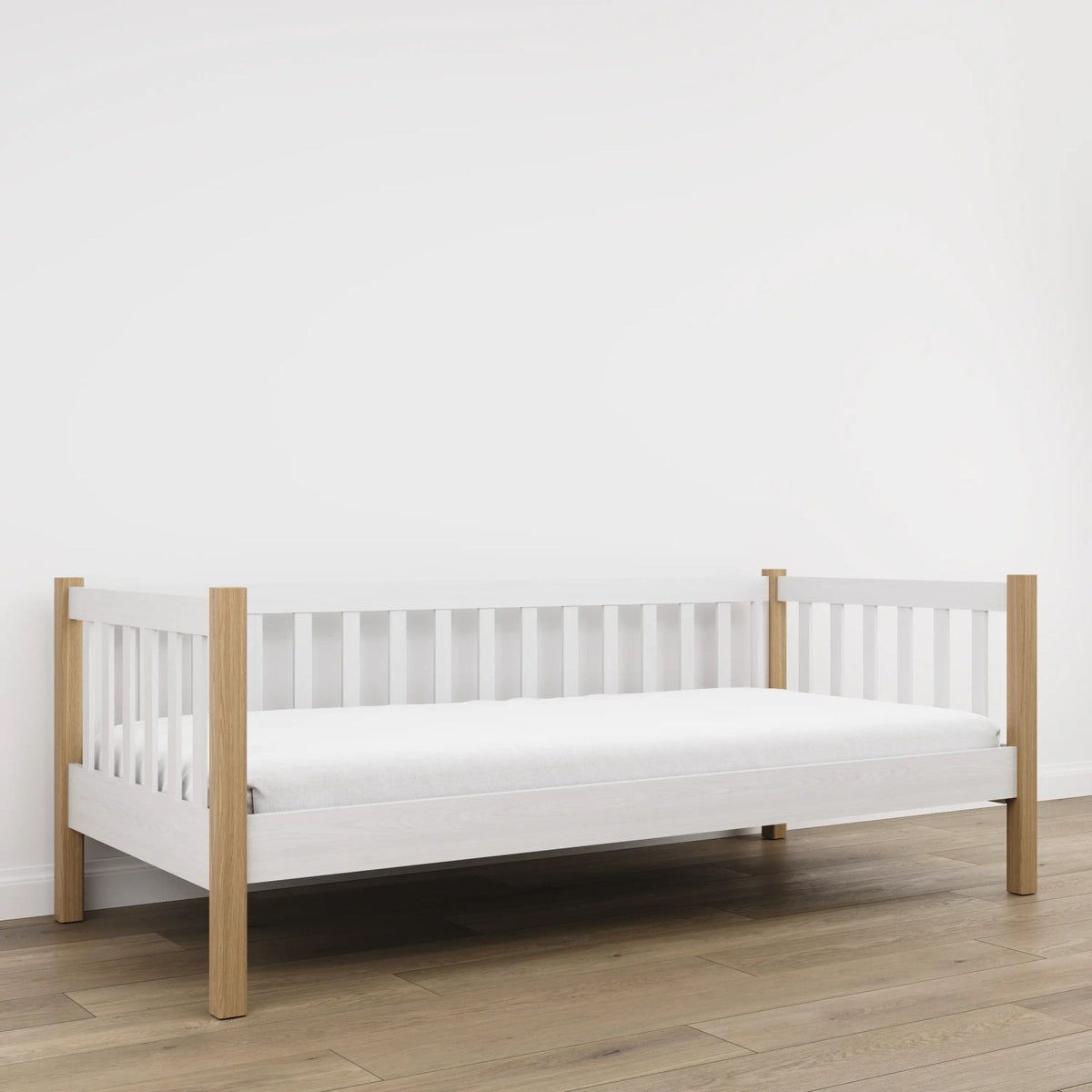 Łóżko sofa N03 biały / dąb naturalny – dodatkowy widok, polska produkcja