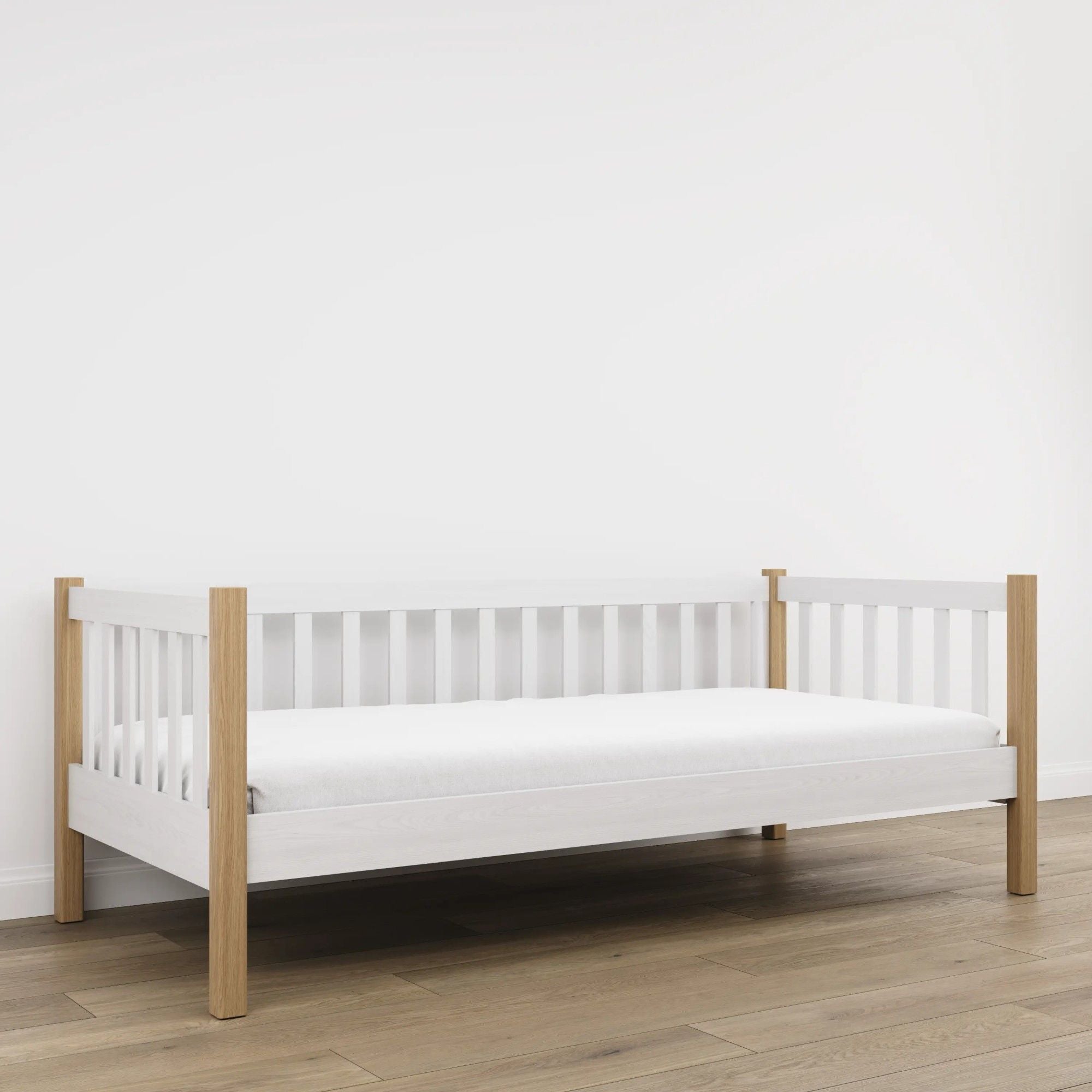 Łóżko sofa N03 biały / dąb naturalny – dodatkowy widok, polska produkcja