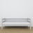 Łóżko sofa N01 popielaty – dodatkowy widok, lite drewno sosnowe