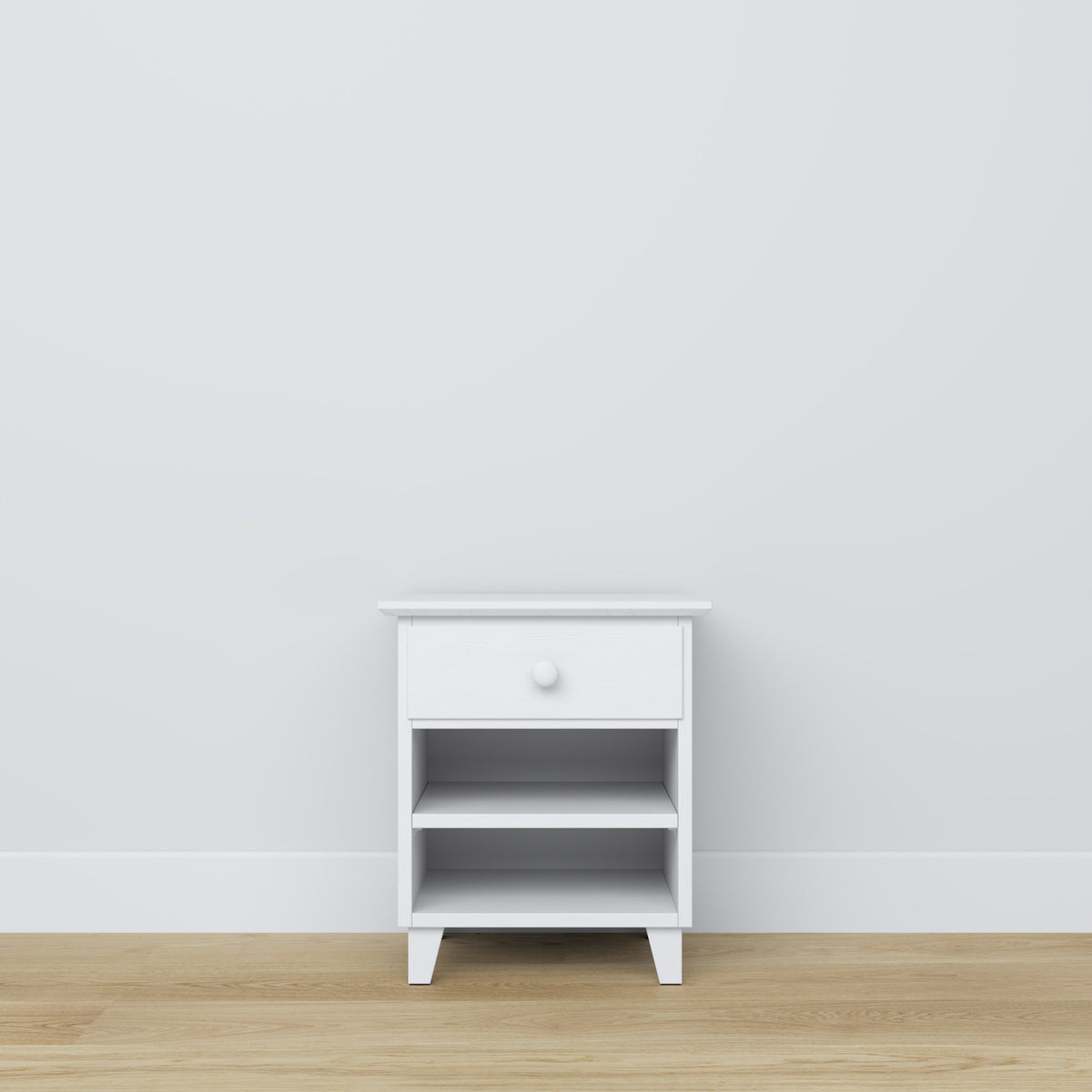 Wooden bedside table 1S N02 Scandi RAL/NCS