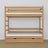 Natural Oak Bunk Bed – Oak Slatted Frame, Side View