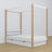 Himmelbett aus Holz, Weiß-Eiche – Dekorationsrahmen, Kinderzimmer