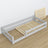 Wooden low bed N02 grey
