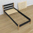 Bett schwarz-eiche mit Schublade – komplett aus Holz, scandi Nizio Home