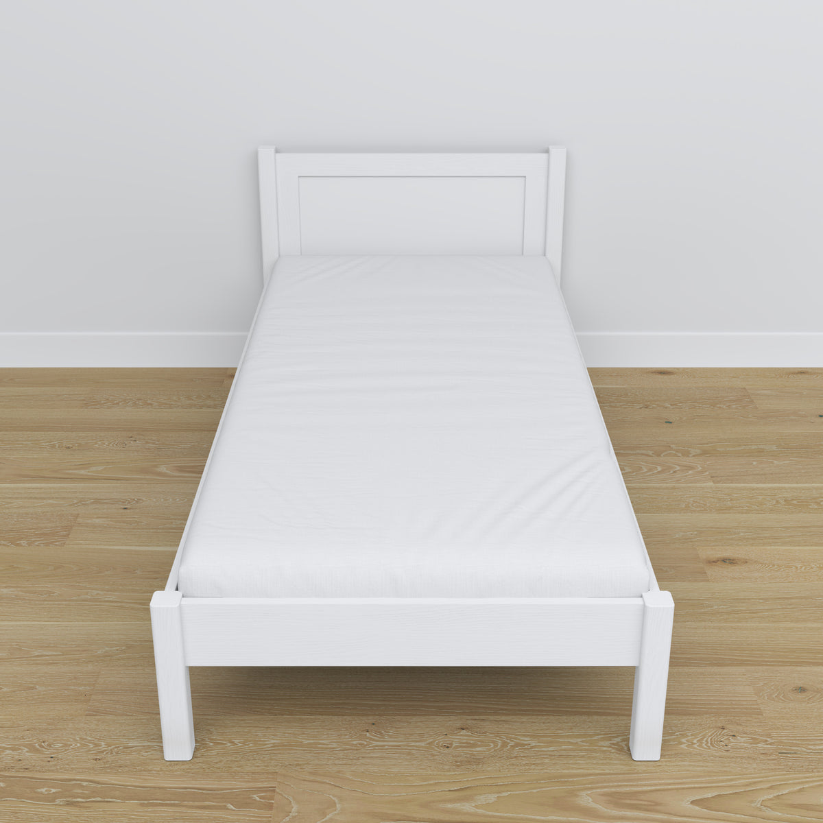 Bett Weiß aus Holz – Maße und Schema, Nizio Home