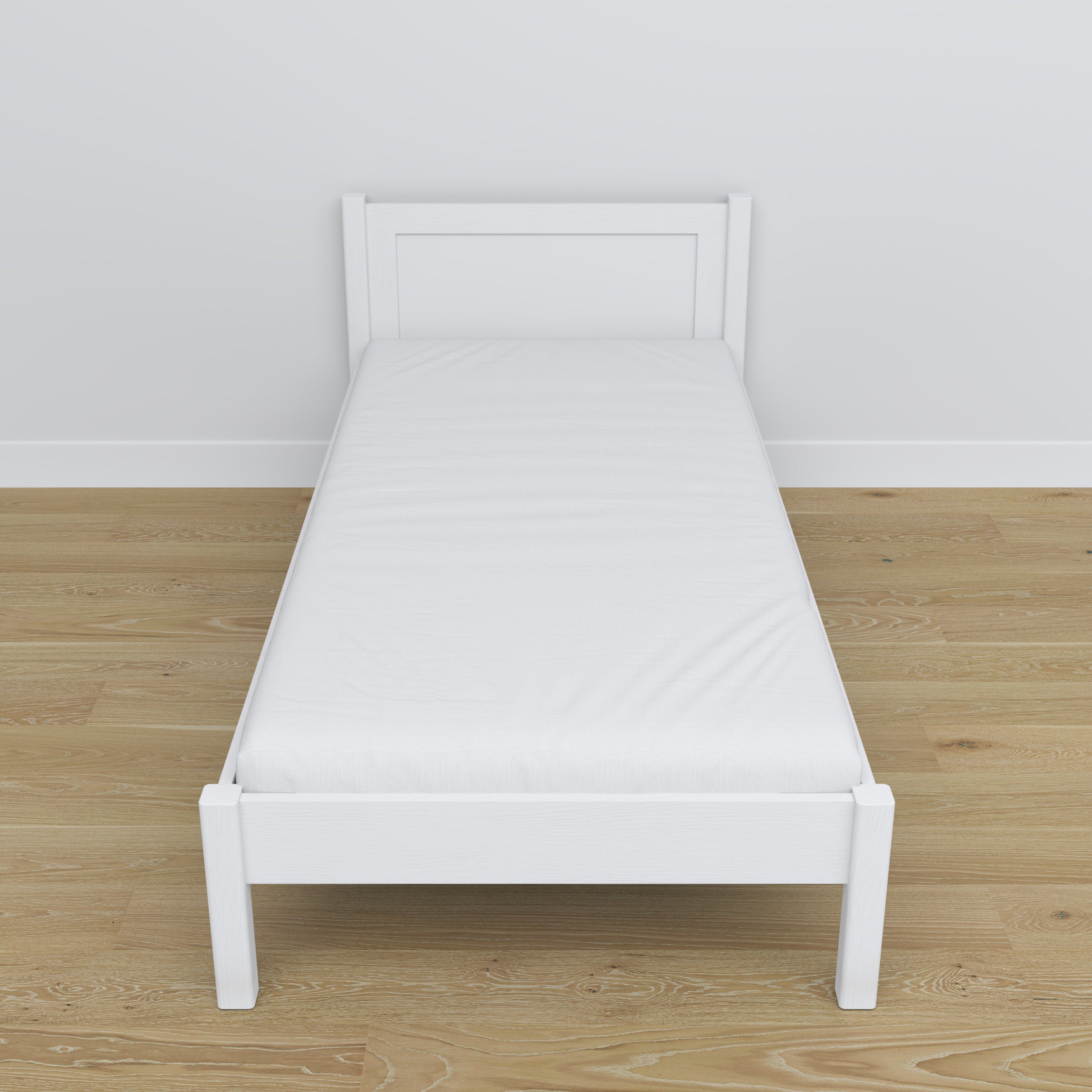 Bett Weiß aus Holz – Maße und Schema, Nizio Home