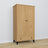 Oak wardrobe 2D1S Scandi oak natural / black