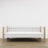 Łóżko sofa N03 biały / dąb naturalny – widok z innej perspektywy, solidne drewno