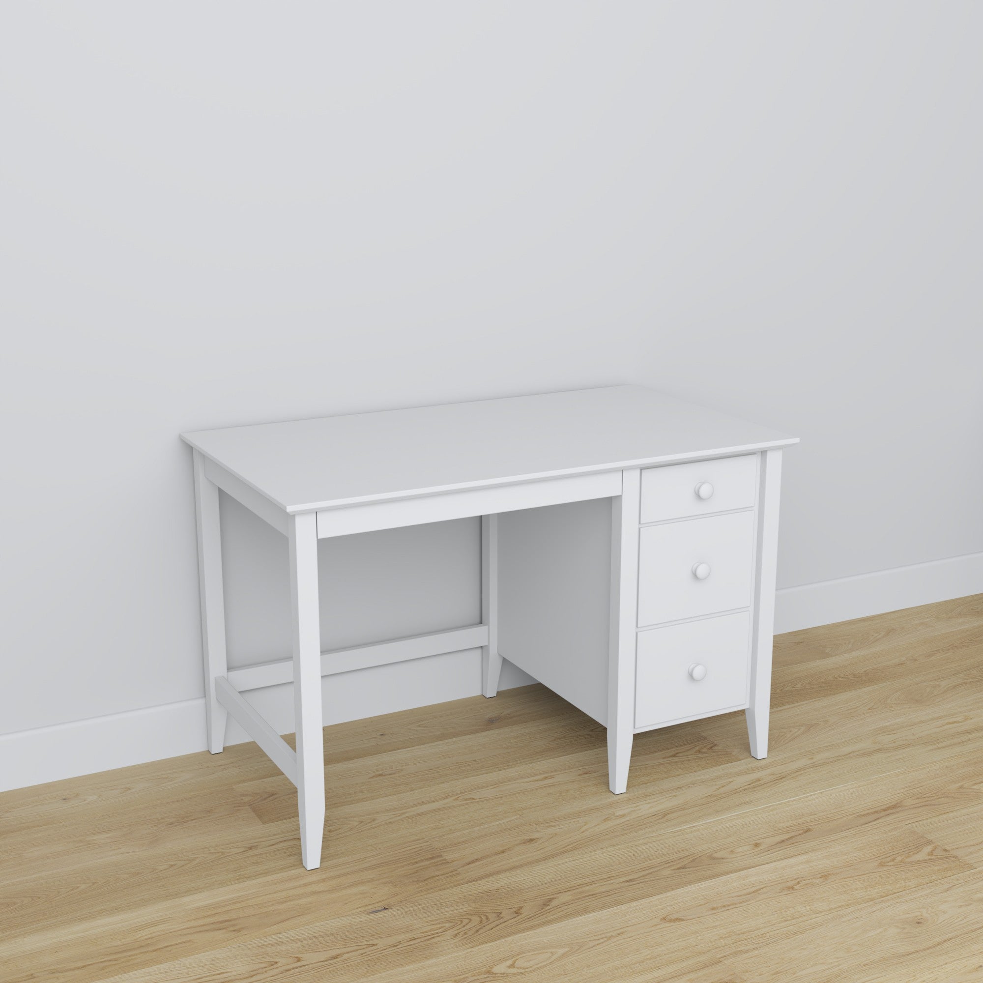 Schreibtisch 3S weiß aus Holz – Maße und Schema, Nizio Home