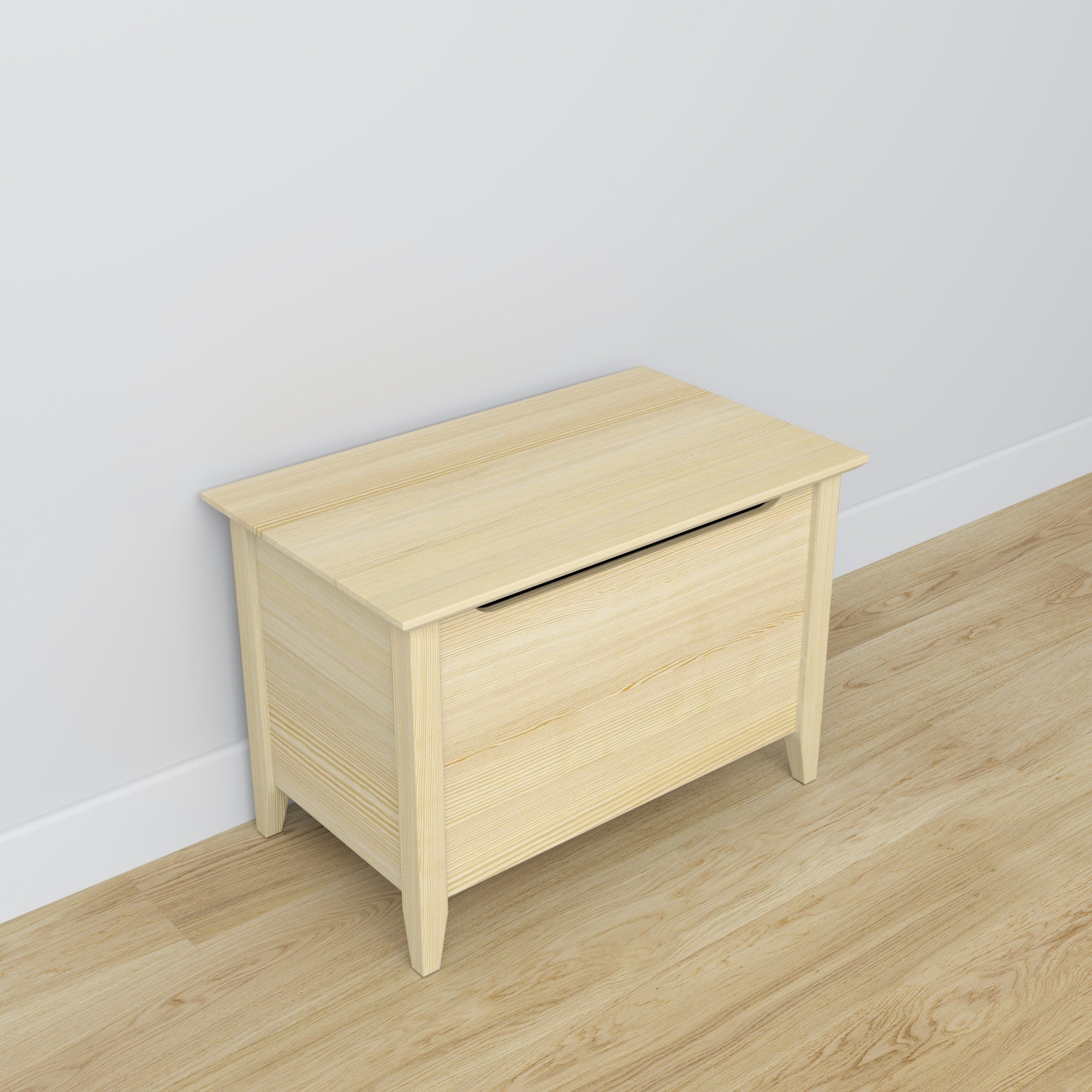 Chest pine clear pine – open lid, spacious storage interior