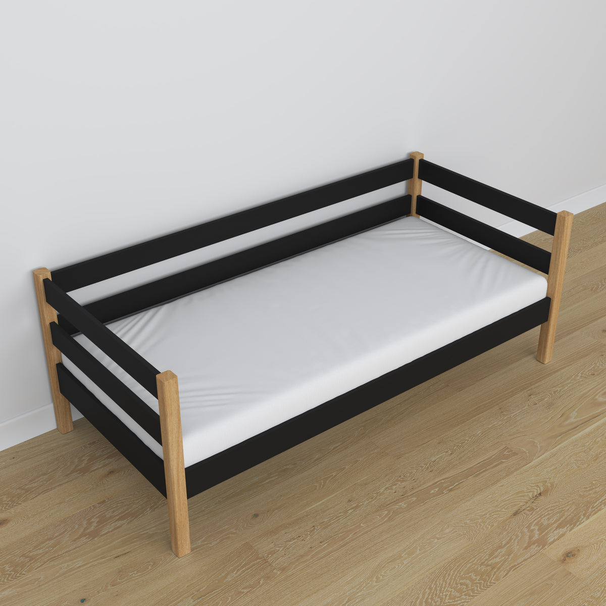 Łóżko sofa N01 czarno dębowy – dodatkowy widok, polska produkcja