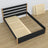 Doppelbett Schwarz mit Eiche aus Holz – Maße und Schema, Nizio Home