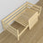 Clear pine sofa bed with mattress drawer made of wood – dimensions, Nizio