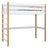 Loft bed white/oak – wooden ladder and safety rail, Nizio Home